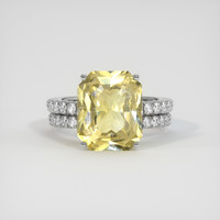 6.13 Ct. Yellow Sapphire Ring, Platinum 950 1