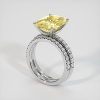6.13 Ct. Yellow Sapphire Ring, Platinum 950 2