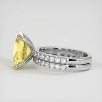 6.13 Ct. Yellow Sapphire Ring, Platinum 950 4