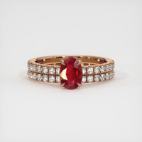 1.07 Ct. Ruby Ring, 14K Rose Gold 1