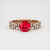 1.22 Ct. Ruby Ring, 14K Rose Gold 1