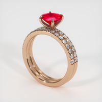 1.22 Ct. Ruby Ring, 14K Rose Gold 2