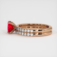 1.22 Ct. Ruby Ring, 14K Rose Gold 4