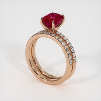 2.52 Ct. Ruby Ring, 14K Rose Gold 2