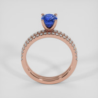 2.03 Ct. Blue Sapphire Ring, 14K Rose Gold 3