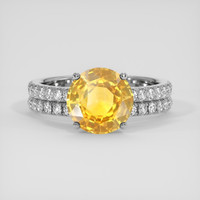 3.09 Ct. Yellow Sapphire Ring, Silver 1
