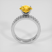 3.09 Ct. Yellow Sapphire Ring, Silver 3