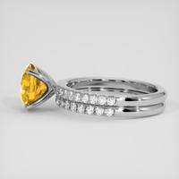 3.09 Ct. Yellow Sapphire Ring, Silver 4