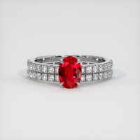 0.85 Ct. Ruby Ring, 10K White Gold 1