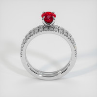 0.85 Ct. Ruby Ring, 10K White Gold 3