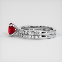 0.85 Ct. Ruby Ring, 10K White Gold 4