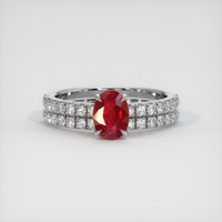 1.07 Ct. Ruby Ring, 14K White Gold 1