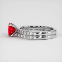 1.22 Ct. Ruby Ring, 14K White Gold 4