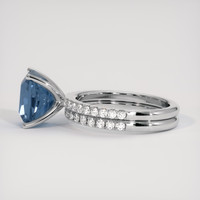 5.73 Ct. Bi Color Sapphire Ring, 14K White Gold 4