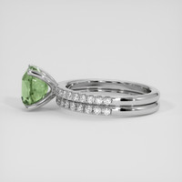 3.02 Ct. Green Sapphire Ring, 14K White Gold 4