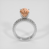 4.16 Ct. Padparadscha Sapphire Ring, 14K White Gold 3