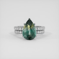 5.00 Ct. Bi Color Sapphire Ring, 14K White Gold 1