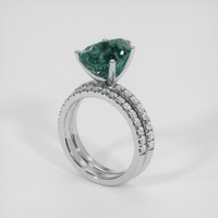 5.00 Ct. Bi Color Sapphire Ring, 14K White Gold 2