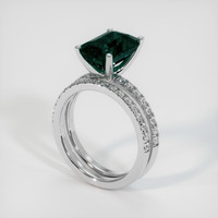 5.52 Ct. Sapphire Ring, 14K White Gold 2