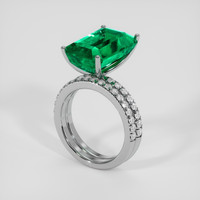 10.69 Ct. Emerald Ring, 18K White Gold 2