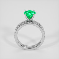 1.60 Ct. Emerald Ring, 18K White Gold 3
