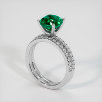 2.83 Ct. Emerald Ring, 18K White Gold 2