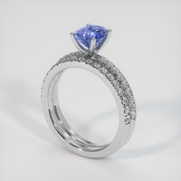1.50 Ct. Sapphire Ring, 18K White Gold 2