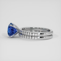4.32 Ct. Blue Sapphire Ring, 18K White Gold 4