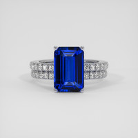 3.04 Ct. Blue Sapphire Ring, 18K White Gold 1