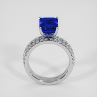 3.04 Ct. Blue Sapphire Ring, 18K White Gold 3