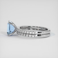 2.32 Ct. Greyish Blue Sapphire Ring, 18K White Gold 4
