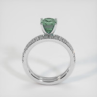 1.75 Ct. Bluish Green Sapphire Ring, 18K White Gold 3