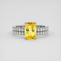 2.59 Ct. Yellow Sapphire Ring, 18K White Gold 1