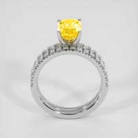 2.59 Ct. Yellow Sapphire Ring, 18K White Gold 3