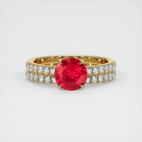 1.22 Ct. Ruby Ring, 14K Yellow Gold 1