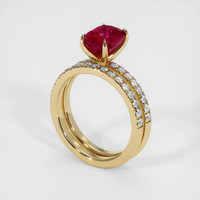2.52 Ct. Ruby Ring, 14K Yellow Gold 2