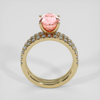 2.33 Ct. Padparadscha Sapphire Ring, 14K Yellow Gold 3