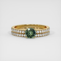 0.61 Ct. Sapphire Ring, 14K Yellow Gold 1