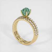 1.54 Ct. Green Sapphire Ring, 14K Yellow Gold 2