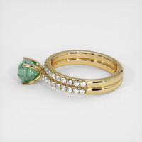 1.54 Ct. Green Sapphire Ring, 14K Yellow Gold 4
