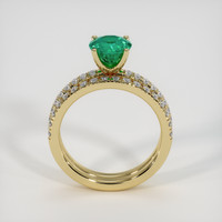 1.29 Ct. Emerald Ring, 18K Yellow Gold 3