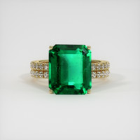 4.79 Ct. Emerald Ring, 18K Yellow Gold 1