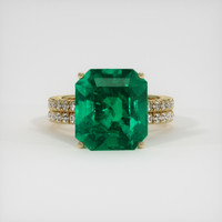 5.57 Ct. Emerald Ring, 18K Yellow Gold 1