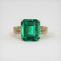 4.27 Ct. Emerald Ring, 18K Yellow Gold 1