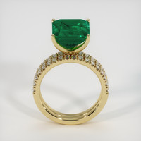 6.66 Ct. Emerald Ring, 18K Yellow Gold 3