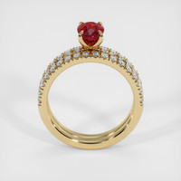 1.07 Ct. Ruby Ring, 18K Yellow Gold 3