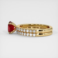 1.07 Ct. Ruby Ring, 18K Yellow Gold 4