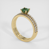 0.61 Ct. Sapphire Ring, 18K Yellow Gold 2