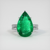 7.61 Ct. Emerald Ring, Platinum 950 1