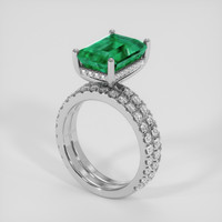 5.06 Ct. Emerald Ring, Platinum 950 2
